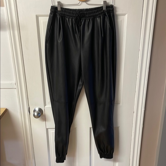 Streetwear Society Pants - Streetwear Society black faux leather joggers women’s size XL